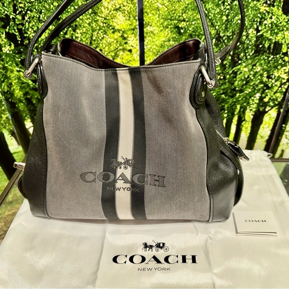 Coach Purse Black White